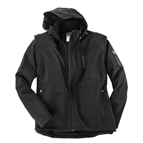 Produktbild: Brigg XXL 2in1 Softshell-Jacke und -Weste schwarz, Größe:3XL