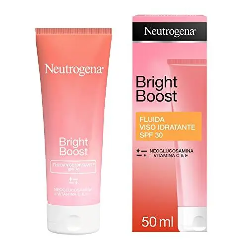 Produktbild: Neutrogena Bright Boost Feuchtigkeitsspendendes Gesichtsfluid LSF 30, Gesichtscreme SPF 30, Aufhellende Gesichtscreme mit regenerierendem Neoglucosamin, Anti-Flecken-Gesichtscreme für alle Hauttypen,