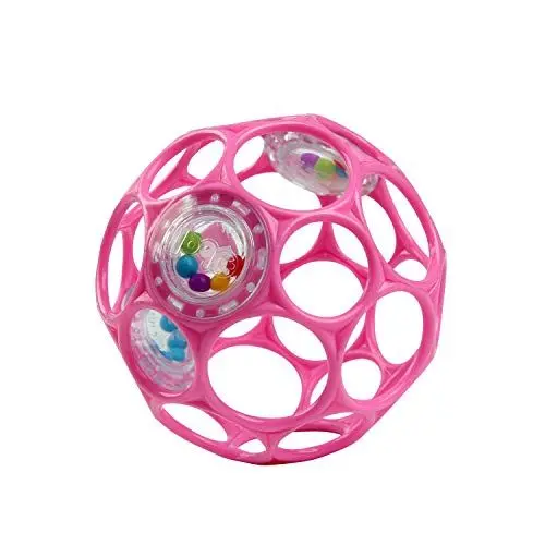 Produktbild: Bright Starts, Oball Rattle, Pink - Flexibles und leicht Greifbares Design, für Kinder Jeden Alters