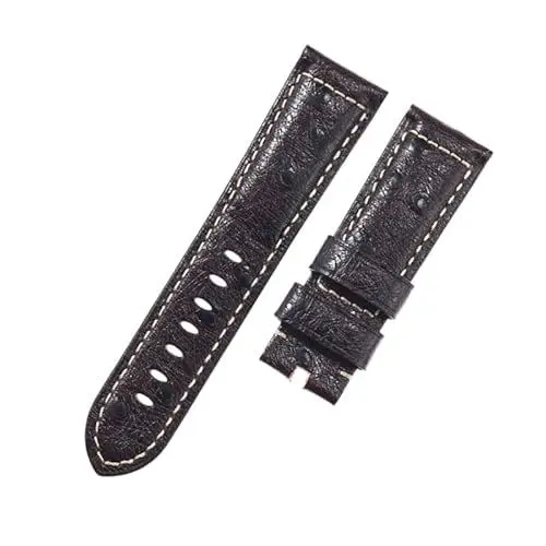 Produktbild: BrightBulb 22mm 24mm Ersatz-Lederarmband Uhrenarmband Schnalle Armband Gürtel für Pan-erai P/A/M-Braun 22mm