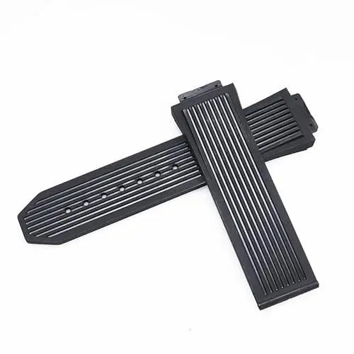 Produktbild: BrightBulb 26 x 17 mm wasserdichtes Gummi-Uhrenarmband Ersatzarmband für Uhrenzubehör für HUB-Lot Big-Bang-Schwarz