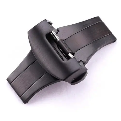 Produktbild: BrightBulb Edelstahl Faltschließe Uhrenarmband Zubehör Schließe für Pa-ne-rai 1950-Schwarz 22mm
