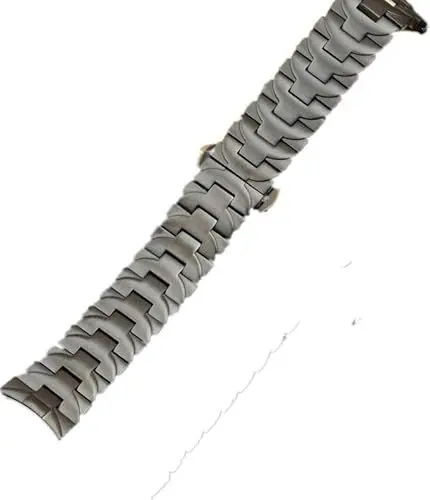 Produktbild: BrightBulb Uhrenarmband aus Edelstahl 316L 24 mm Armband Geschwungenes Metallarmband für Herren für Pan-erai-Schwarz