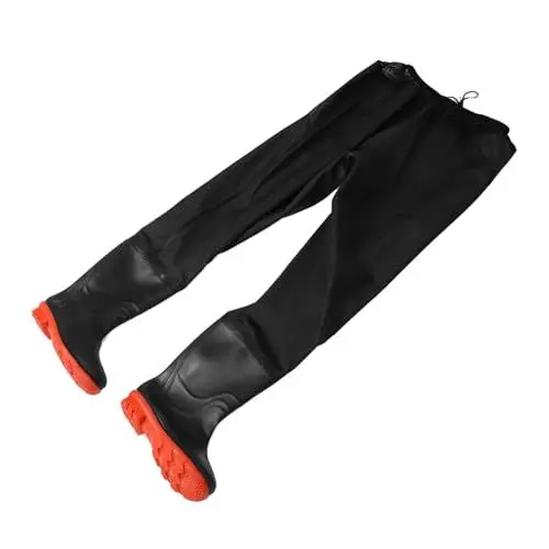Produktbild: BRIGHTFUFU wasserdichte Angeln Wathose PVC Wader Jagdhose Stiefel Volle wasserdichte Regenhose Herren