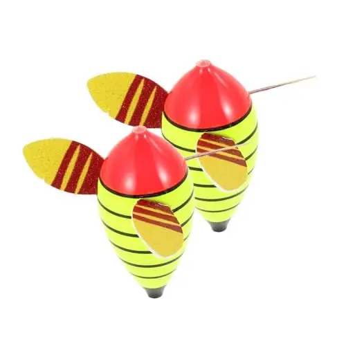 Produktbild: BRIGHTFUFU 2St Angelausrüstungsset Posen zum Karpfenangeln Angelschwimmer Angelzubehör-Set Schaumstoffschwimmer Bassfliegen zum Fliegenfischen Zubehör für das Süßwasserangeln Plastik Yellow