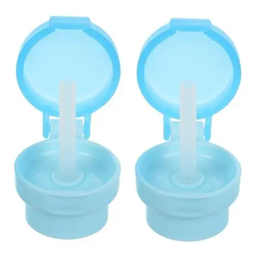 Produktbild: BRIGHTFUFU Auslaufsicheres Wasserflaschendeckel-Set Cartoon-Strohhalm-Abdeckungen für Kleinkinder auslaufsichere Reiseflaschenabdeckung Wasserflaschendeckel für Jungen und Mädchen Drehverschluss