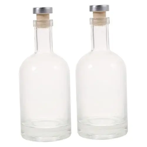 Produktbild: BRIGHTFUFU 2st Bierflaschen Aus Glas Weinflasche Aus Glas Klarer Behälter Flaschen Für Getränkebehälter Dekanter Für Alkohole Rum Dekanter Gin Dekanter Leer Spirituosen Anzug Aus Glas Reisen