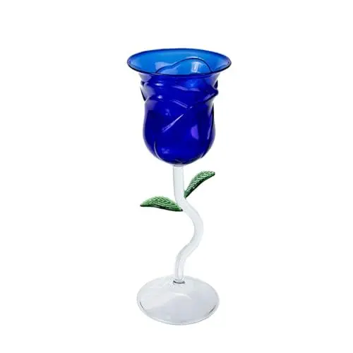 Produktbild: BRIGHTFUFU Rose Rotwein Kelch Glas Vintage Stil Party Dekorative Cocktail Kelch für Bar
