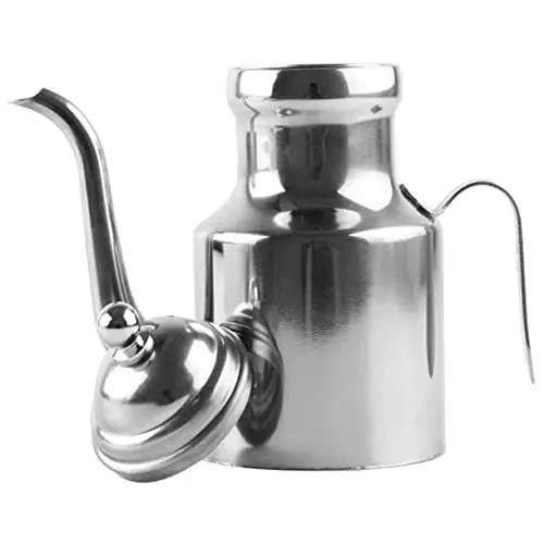 Produktbild: BRIGHTFUFU Öltopf Aus Edelstahl Menage-flasche Schwanenhals-teekanne Krug Aus Edelstahl Essig-menge Aus Edelstahl Fettabscheider Kanne Öl-menge Ölbehälter Ölkanne Rostfreier Stahl Tankflasche