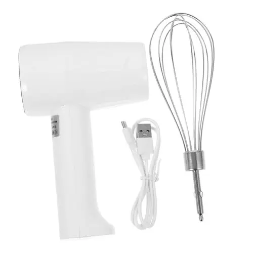Produktbild: BRIGHTFUFU Schneebesen Elektrisch Mini-schäumer Eierballon Von Hand Mischen Rührbesen Sahnemischer Handschaummaschine Schlagsahne Für Eier Mixgerät Weiß Schläger Hackfleisch Rostfreier Stahl