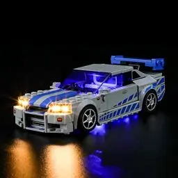 Produktbild: BRIKSMAX 76917 Led Licht für LEGO 2 Fast 2 Furious – Nissan Skyline GT-R (R34) - Compatible with Lego Speed Champions Bausteinen Modell - Ohne Lego Set