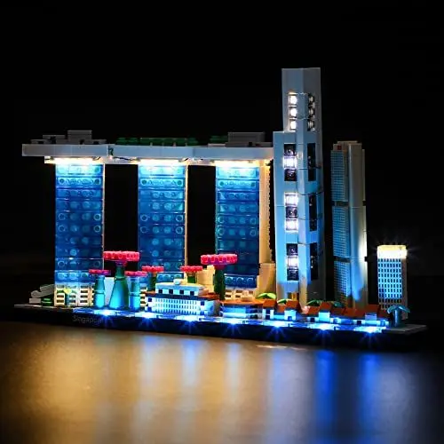 Produktbild: BRIKSMAX Beleuchtungsset für Lego Architecture Singapur - Compatible with Lego 21057 Bausteinen Modell - Ohne Lego Set