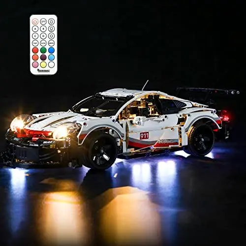 Produktbild: BRIKSMAX Led Beleuchtungsset für Lego Technic 911 RSR - Compatible with Lego 42096 Bausteinen Modell - Ohne Lego Set（Fernbedienung Version
