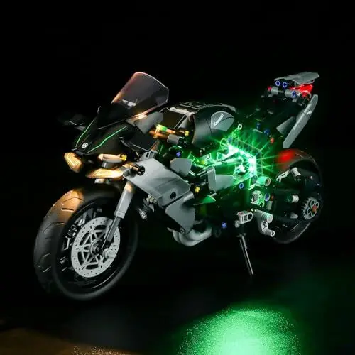 Produktbild: BRIKSMAX Led Licht für Kawasaki Ninja H2R Motorrad 42170 - Kompatibel Mit Lego Technic Bausteinen Modell - Ohne Set