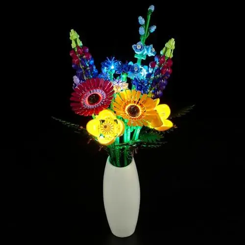 Produktbild: BRIKSMAX Licht für Lego Wildblumenstrauß 10313 - Compatible with Lego Icons Bausteinen Modell - Ohne Lego Set