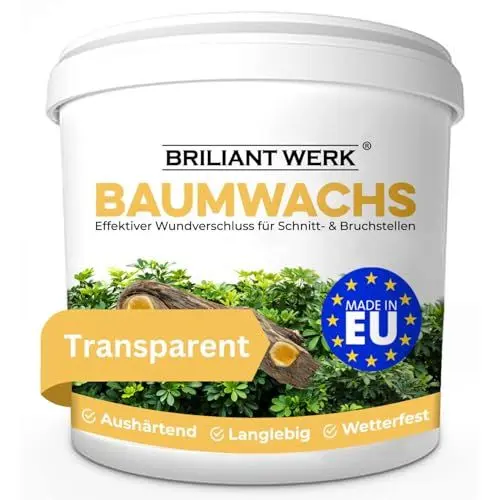 Produktbild: Briliantwerk®️ 800g Baumwachs Wundverschluss I Wundverschluss für Bäume für eine schnelle Heilung I Unser Baumharz bildet eine robuste, wetterfeste Schutzschicht I Geeignet für alle Pflanzen