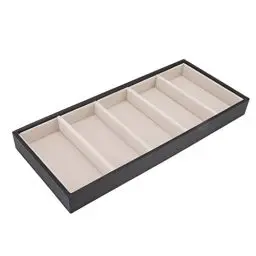 Produktbild: Brillenetui, 5 Gitter, Sonnenbrillen Organizer für Damen, Herren, ohne Abdeckung, Brillen Aufbewahrungsbox, Brillen Vitrine für Tisch, Schreibtisch, Schublade, Zubehör für die(Schwarz)