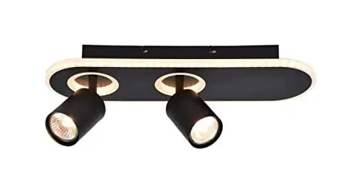 Produktbild: BRILLIANT Lampe, Kimon LED Spotbalken 2flg schwarz, 2x PAR51, GU10, 5W geeignet für Reflektorlampen, Köpfe schwenkbar