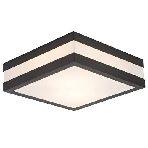 Produktbild: Brilliant Matteo Deckenlampe E27 40 Watt – LED Außenlampe anthrazit-weiß – Wandlampe für Außenbereich – LED Lampe mit Spritzwasserschutz