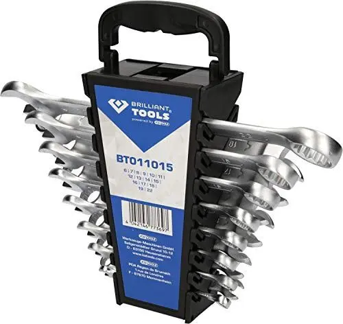Produktbild: BRILLIANT TOOLS BT011015 Ring-Maulschlüssel-Satz, 15-tlg (Powered by KS TOOLS)