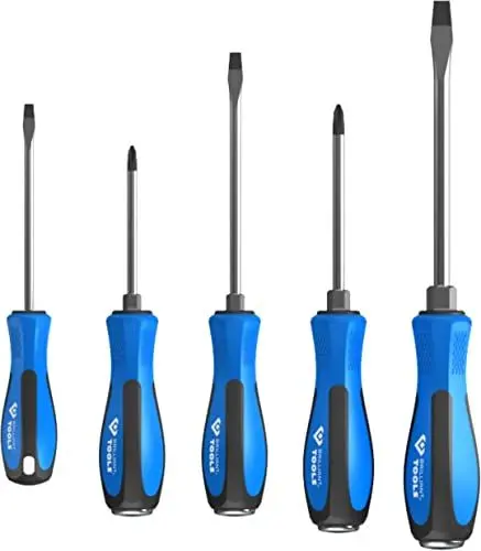 Produktbild: BRILLIANT TOOLS BT031020 Schraubendreher-Satz mit Schlagkappe, 5-tlg, Schlitz, PH (Powered by KS TOOLS)