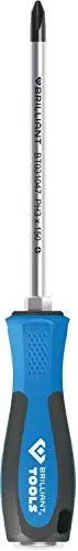 Produktbild: BRILLIANT TOOLS BT031047 Schraubendreher Kreuzschlitz mit Schlagkappe, PH3 x 150 mm (Powered by KS TOOLS)