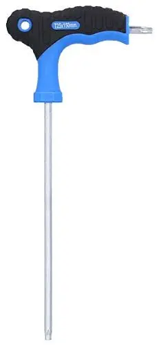 Produktbild: BRILLIANT TOOLS BT041013 T-Griff-Torx® mit Stirnlochbohrung-Winkelstiftschlüssel T25 x 150 mm (Powered by KS TOOLS)