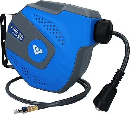 Produktbild: BRILLIANT TOOLS BT161101 Automatischer Druckluftschlauch-Aufroller, Ø 8 mm x 10 m (Powered by KS TOOLS)