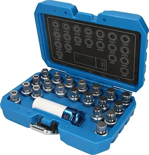 Produktbild: BRILLIANT TOOLS BT691230 Felgenschloss-Sortiment | für BMW | 21-tlg. (Powered by KS TOOLS)