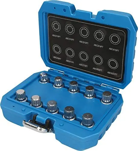 Produktbild: BRILLIANT TOOLS BT691310 Felgenschloss-Sortiment für VW, 10-tlg (Powered by KS TOOLS)