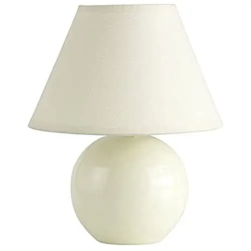Produktbild: Brilliant Primo Tischleuchte mit Stoffschirm - Tischlampe für das Wohnzimmer in beige - ideal als Nachttischlampe für das Schlafzimmer - mit E14-Fassung und Schalter - für LED-Leuchtmittel geeignet