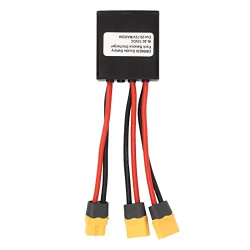 Produktbild: Brilluxa Dual-Batterie-Parallelmodul-Adapter – Elektrofahrrad-Doppelbatterie-Entladekonverter mit Aluminiumlegierungskonstruktion. Kompatibel mit 20-V-72-V-Batterien und -Controllern (30A)