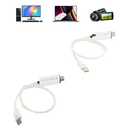 Produktbild: Brilluxa Schnittstellen-Transmitter, USB-Verlängerung, Video-Transmitter-Empfänger, 2,4GHz 5GHz, 1080P-Verlängerung, Kompatibel mit PC-Projektor, Drahtloser Signalverstärker