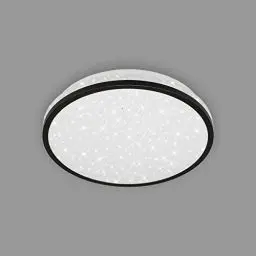 Produktbild: BRILONER Leuchten - LED Deckenleuchte, Badleuchte, Badlampe inkl. Sternendekor, IP44, 12 Watt, 1.200 Lumen, 4.000 Kelvin, Weiß-Schwarz, 280x70mm (DxH), 3403-015