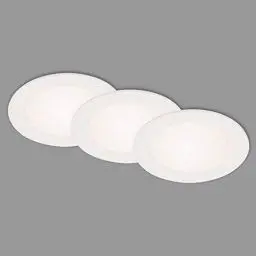Produktbild: BRILONER Leuchten - LED Einbauleuchten, 3er Set, Deckenlampen je 6 Watt, je 700 Lumen, 4.000 Kelvin, IP23, Weiß, 114x30mm (DxH), 7145-436