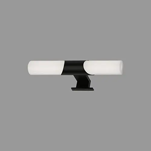 Produktbild: BRILONER Leuchten - LED Spiegelleuchte Bad, Spiegellampe Badezimmer, IP44, tralweiße Lichtfarbe, 7W, Schwarz, 32 cm, 2113-015