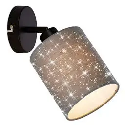 Produktbild: BRILONER Leuchten - Spotleuchte, Wandspot, Wandleuchte inkl. Sterneneffekt, dreh- und schwenkbar, 1x E27, max. 25 Watt, Grau-Schwarz, Basis:100x25mm (DxH)