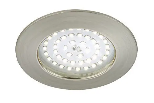 Produktbild: BRILONER Unaufdringlich edel: Diese LED Einbauleuchte verleiht mit seinem klaren Design im matt-nickel Finish jedem Einrichtungskonzept das gewisse Extra.
