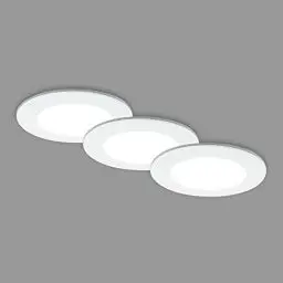 Produktbild: BRILONER - 3er Set Bad Einbaustrahler LED mit Fernbedienung, einstellbar von warmweiß bis kaltweiß, dimmbar, LED Spot, Deckenspots, Spots, Einbauleuchten, Einbauspots, 92x45 mm, Weiß