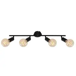Produktbild: BRILONER - Deckenlampe Vintage schwenkbar, E27 Fassung, max. 60 Watt, Deckenleuchte, Lampe, Wohnzimmerlampe, Schlafzimmerlampe, Küchenlampe, Deckenstrahler, 69,5x10x10,5 cm, Schwarz