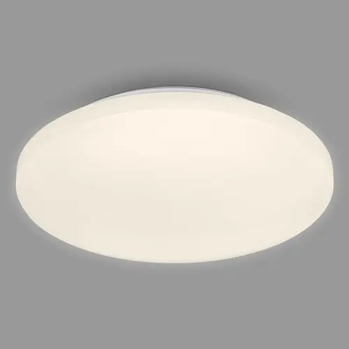 Produktbild: BRILONER - LED Deckenlampe, LED Deckenleuchte Bad IP44, Badezimmerlampe, warmweißes Licht, Ø275 mm, Weiß