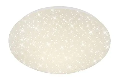 Produktbild: BRILONER - LED Deckenlampe mit Sternenhimmel, neutralweiße Lichtfarbe, 12 Watt, 1300 Lumen, Lampe, LED Deckenleuchte, Wohnzimmerlampe, Schlafzimmerlampe, Kinderzimmerlampe, 28x6,5 cm, Weiß