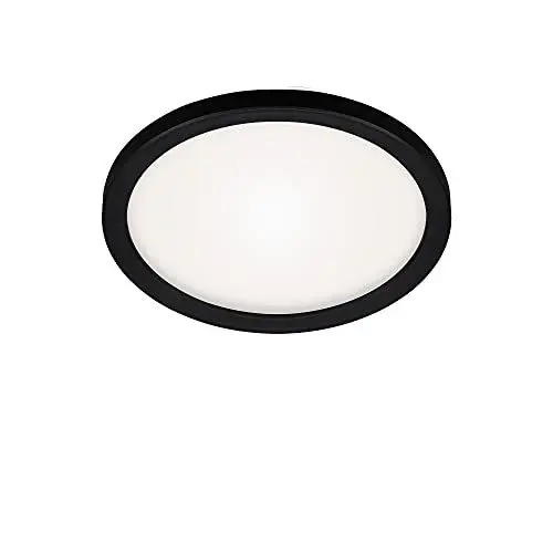 Produktbild: BRILONER - LED Deckenlampe mit indirektem Licht, flach, neutralweiße Lichtfarbe, Lampe, Deckenleuchte, Wohnzimmerlampe, LED Panel, Küchenlampe, Deckenbeleuchtung, 19x2,8 cm, Schwarz