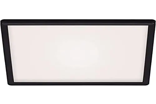 Produktbild: BRILONER - LED Deckenlampe mit indirektem Licht, flach, neutralweiße Lichtfarbe, Lampe, Deckenleuchte, Wohnzimmerlampe, LED Panel, Küchenlampe, Deckenbeleuchtung, 42x42x2,9 cm, Schwarz