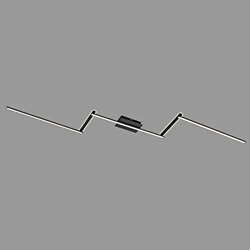 Produktbild: BRILONER - LED Deckenlampe mit indirektem Licht, schwenkbar, warmweiße Lichtfarbe, LED Lampe, LED Deckenleuchte, Wohnzimmerlampe, Schlafzimmerlampe, Küchenlampe, 227,2x12x5 cm, Schwarz