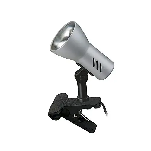 Produktbild: BRILONER - Schreibtischlampe mit Kabelschalter, schwenkbar, E14 Fassung, max. 40 Watt, Klemmlampe, Klemmleuchte, Nachttischlampe, Leselicht Kinder, Leselampe Bett, 6,5x11,5x10,8 cm, Titanfarbig