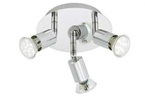Produktbild: Briloner Leuchten Deckenleuchte, Badezimmerlampe, LED Lampe, Deckenlampe, Badlampe, Badleuchte, LED Strahler, Spots, Wohnzimmerlampe, Deckenstrahler, schwenk- und drehbar