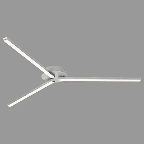 Produktbild: Briloner Leuchten LED Deckenleuchte, Deckenlampe 3-flammig, 2 Arme schwenkbar, 1.500 Lumen, 3.000 Kelvin (warmweiß), 15 Watt, Aluminiumfarbig, 685x593x46mm (LxBxH)