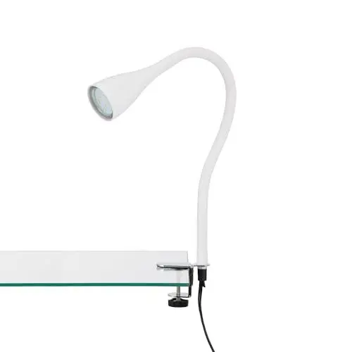 Produktbild: Briloner Leuchten LED Klemmleuchte, Klemmspot, Klemmlampe, Tischleuchte, Anklemmleuchte LED, flexibel, weiß