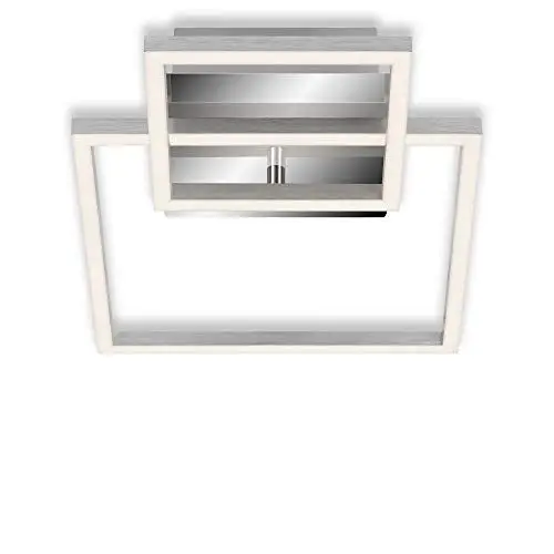 Produktbild: Briloner Leuchten - Deckenleuchte, Deckenlampe dimmbar, inkl. Memoryfunktion, 1 LED-Modul drehbar, 19,6 Watt, 1.500 Lumen, 3.000 Kelvin, Chrom-Alu, 358x260x75mm (LxBxH), 3118-018
